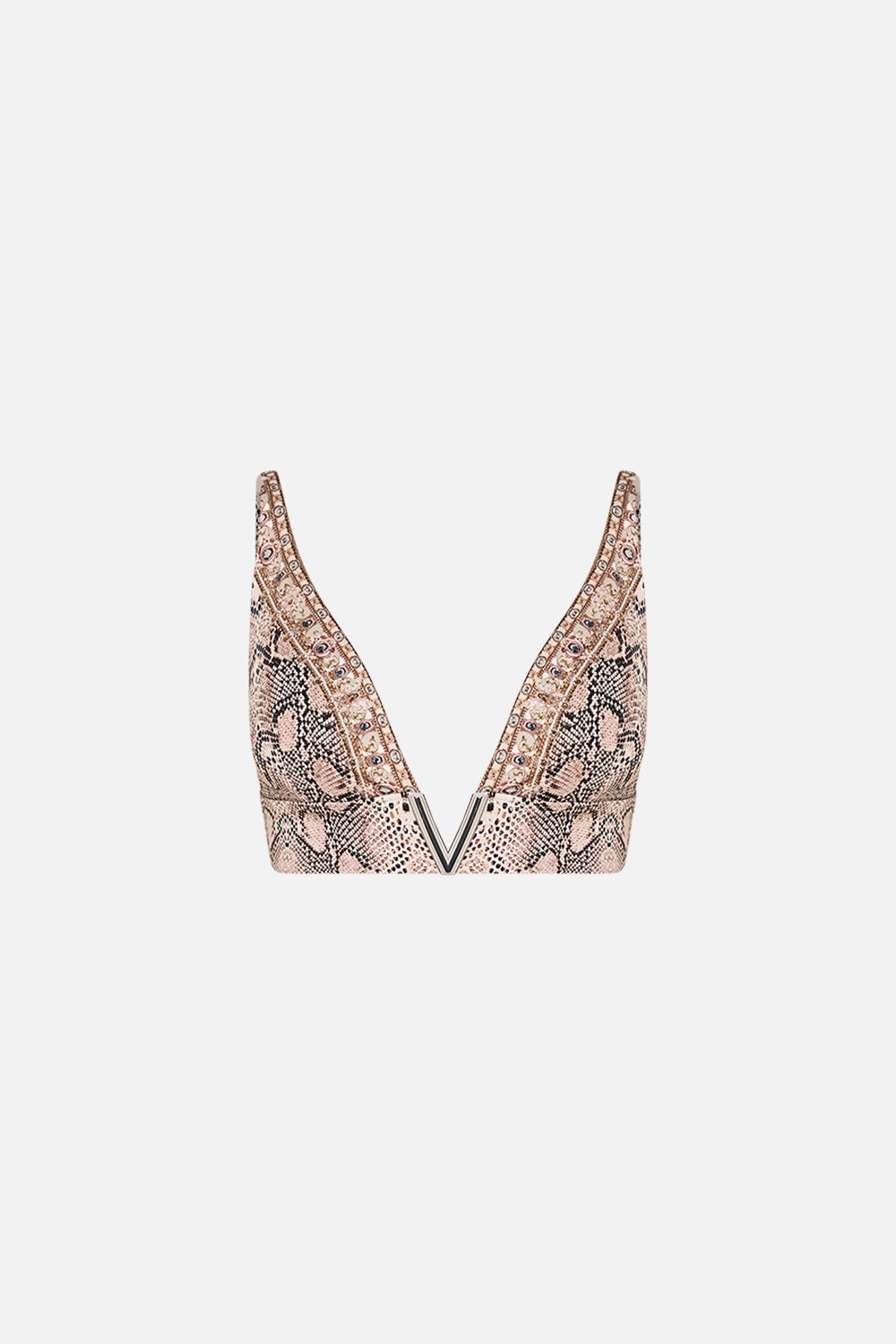 V NECK HARDWARE BRA - 1