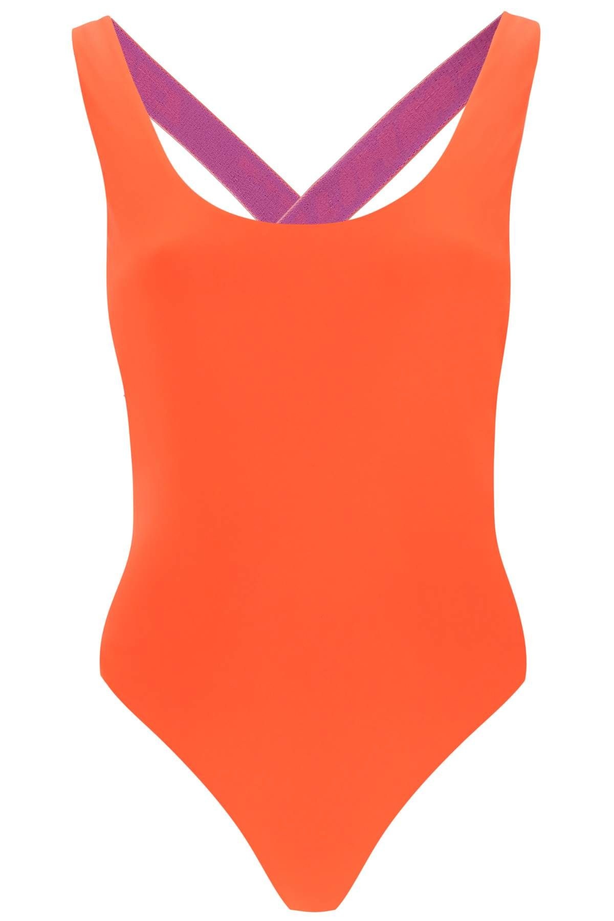 LOGO STRAPS SWIMSUIT - 1