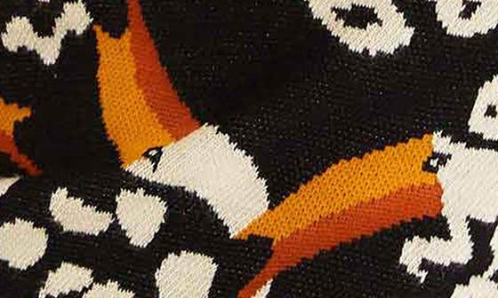 FARM Rio Tucanissimo Jacquard Polo Sweater in Tucanissimo Black at Nordstrom - 3
