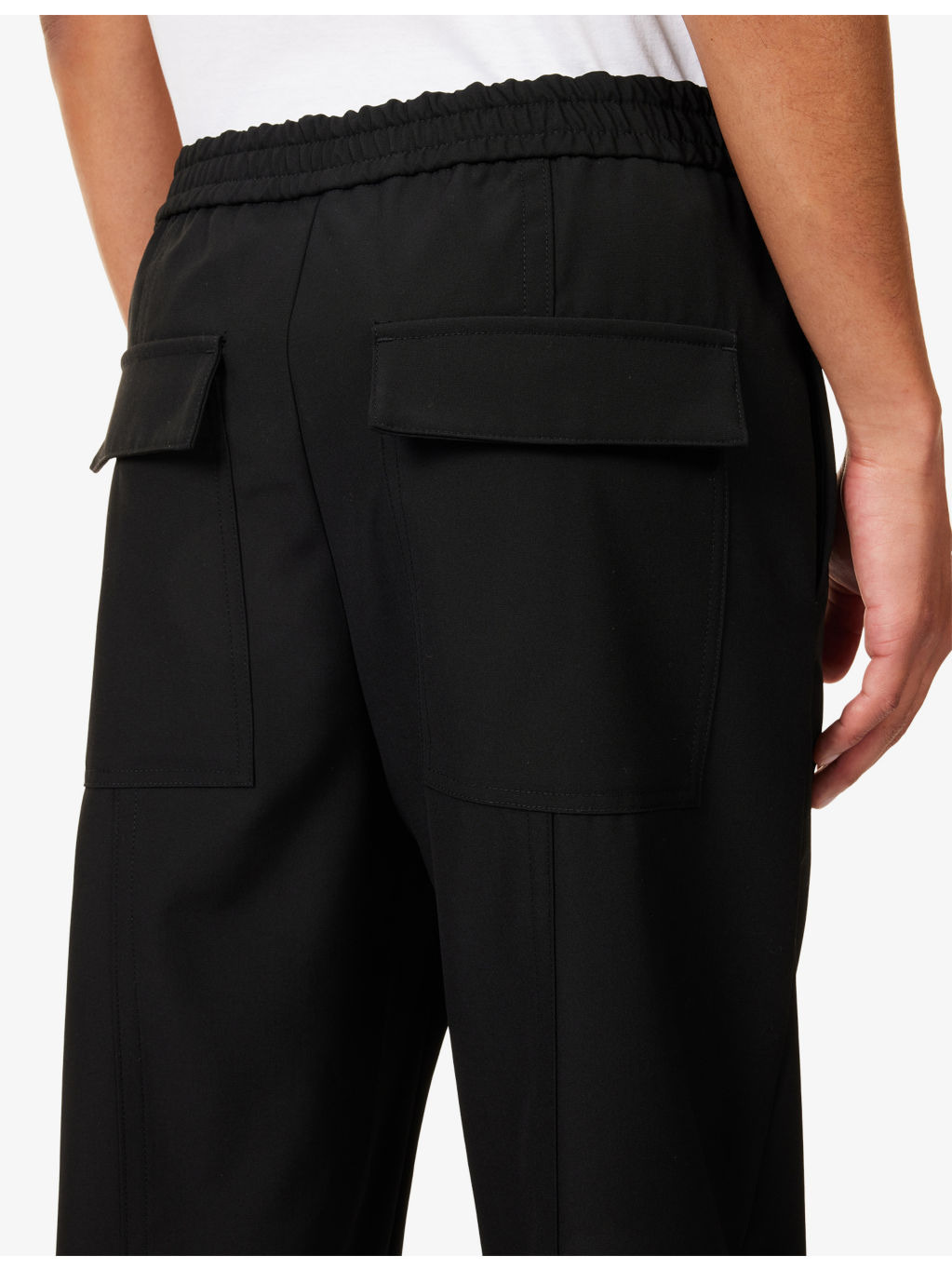Flat Front Formal Straight-Leg Wool Trousers - 5