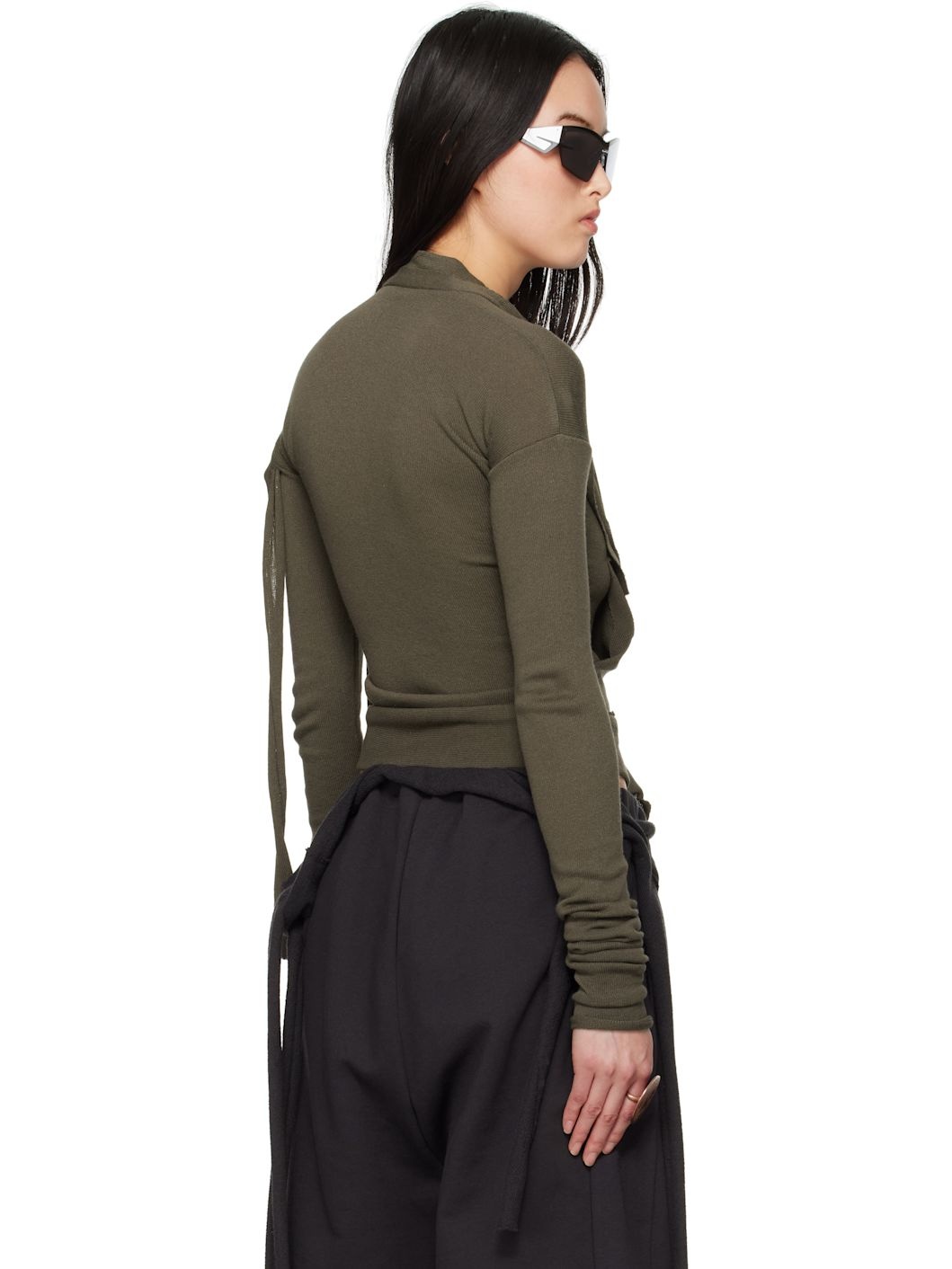 Green Extended Trim Cardigan - 3