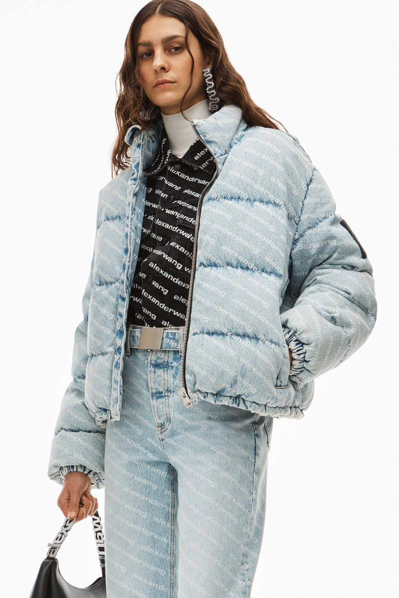 PUFFER JACKET IN LOGO DENIM 3