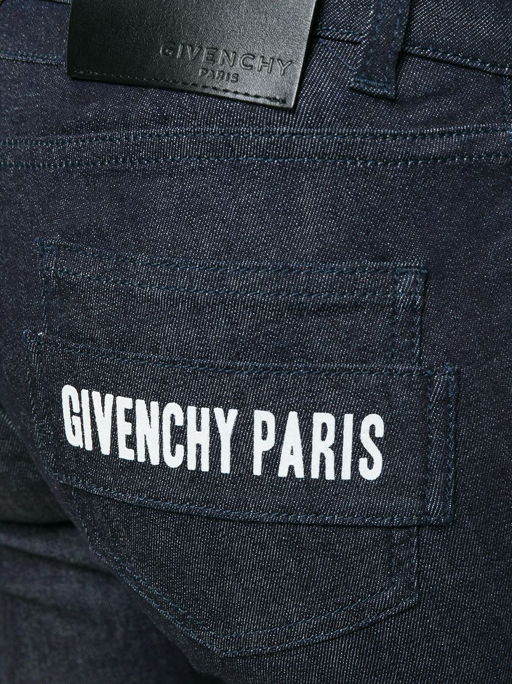 logo-back denim jeans - 5