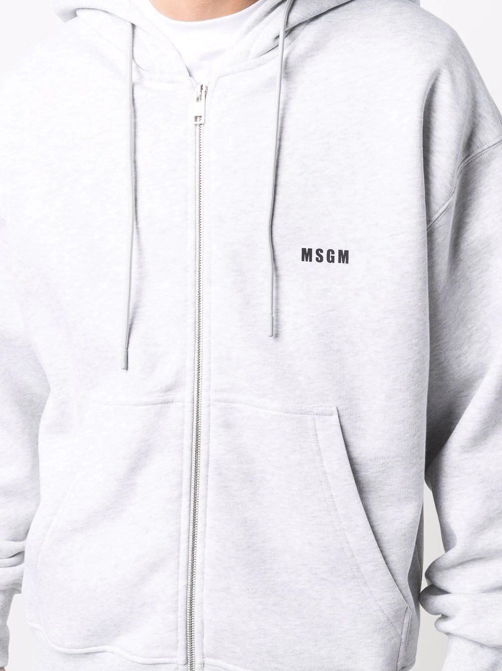 logo-print drawstring hoodie - 5