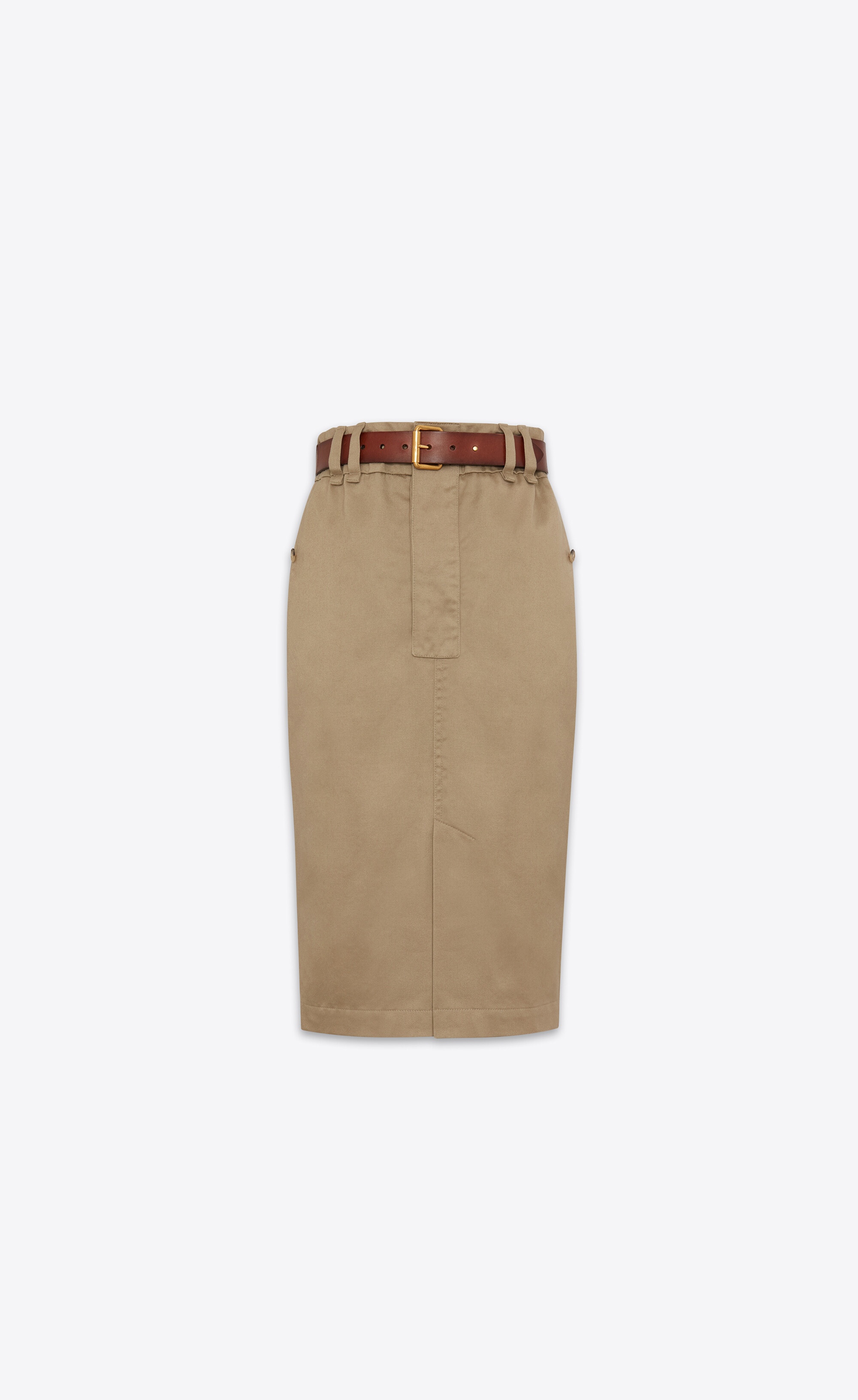 pencil skirt in cotton gabardine - 1
