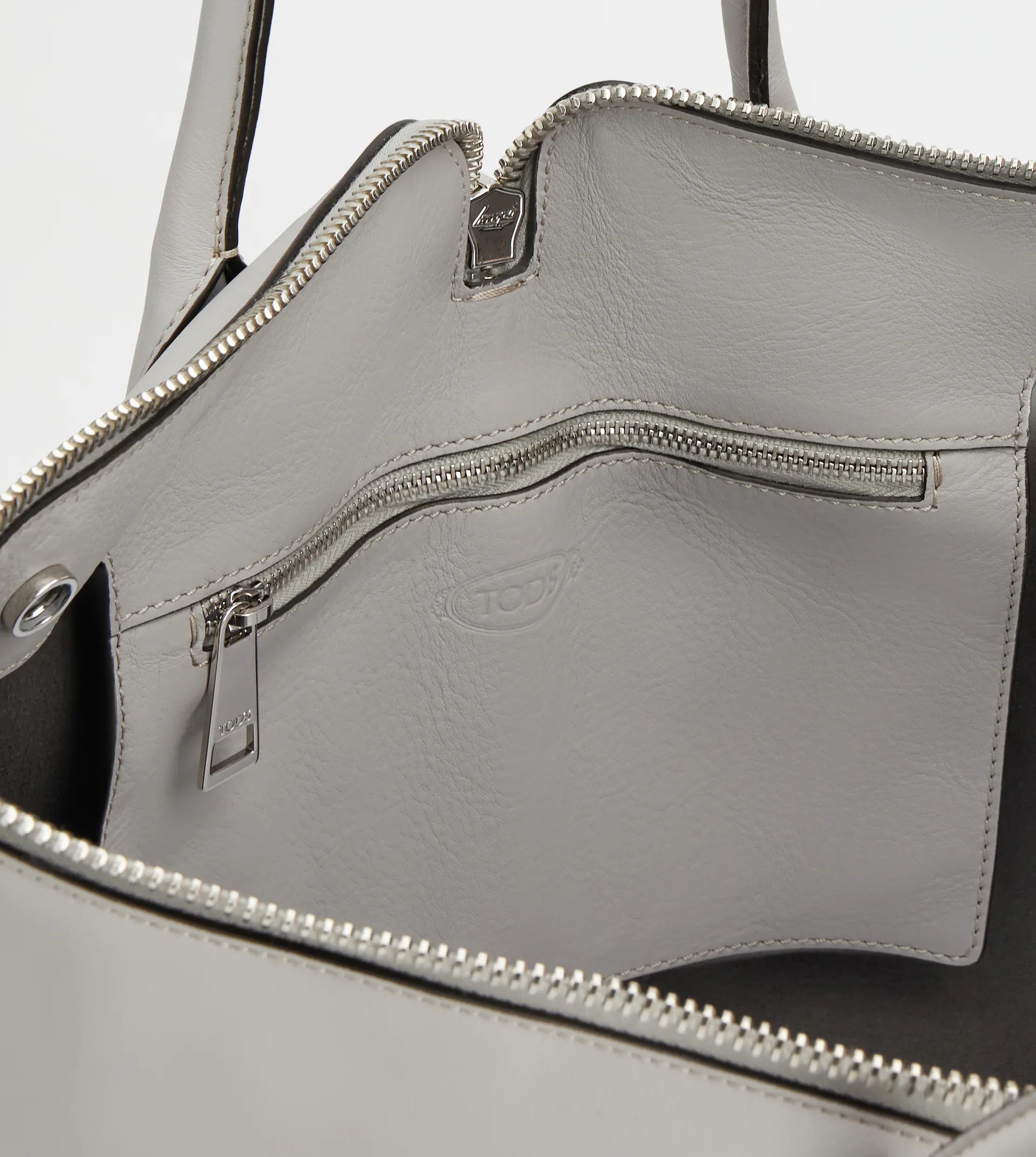 TOD'S DI BAG SWING IN LEATHER MEDIUM - GREY - 7