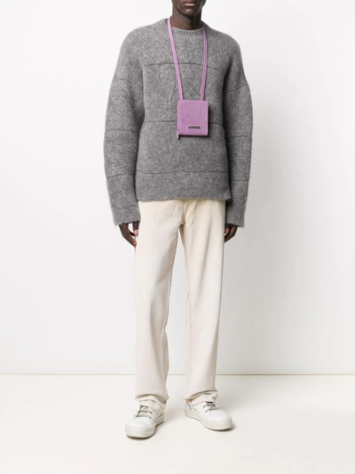 JACQUEMUS Albi textured crew neck jumper outlook