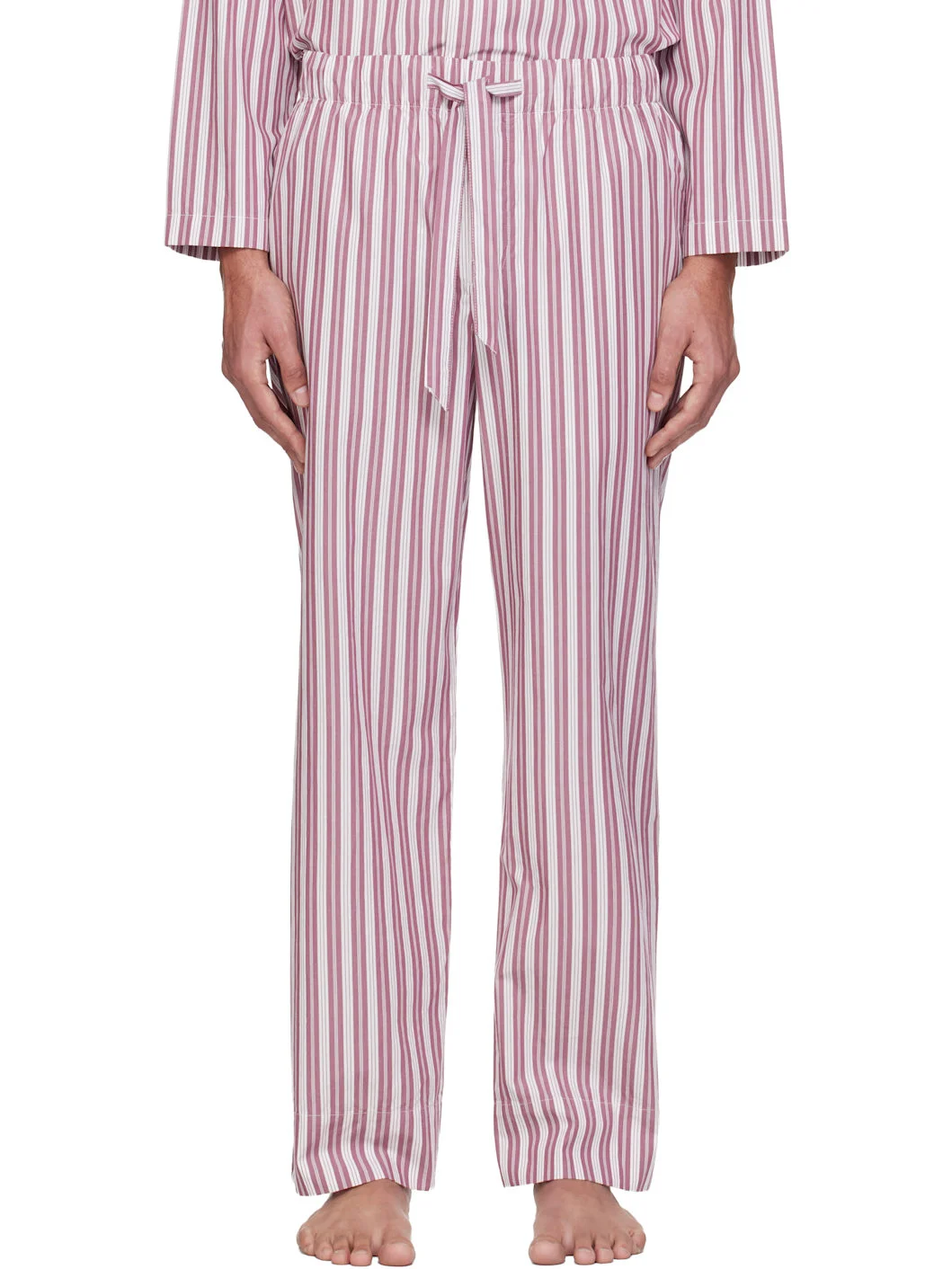 Pink & White Poplin Pyjama Pants - 1