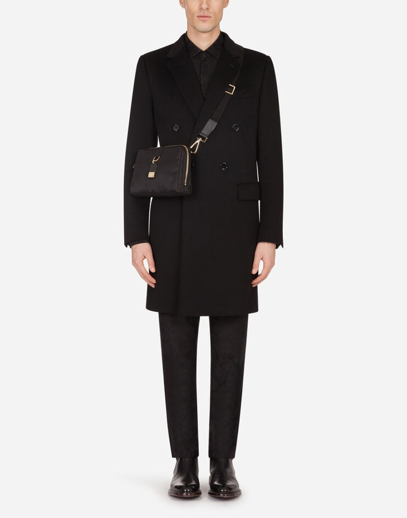 Double-breasted cashmere and wool coat 1