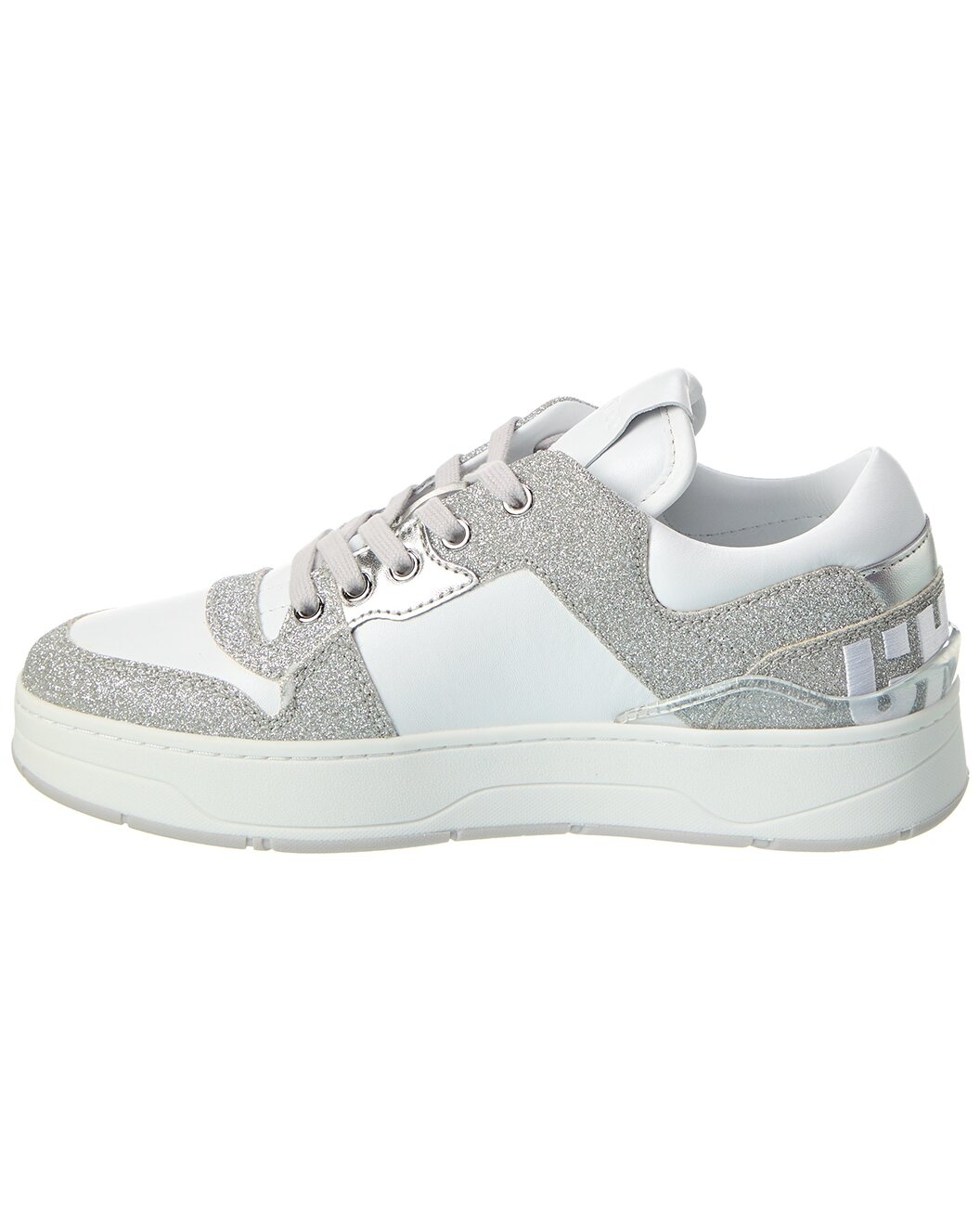 Jimmy Choo Florent/F Leather & Glitter Sneaker - 2