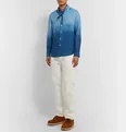 Slim-Fit Indigo-Dyed Two-Tone Linen-Chambray Shirt - 7