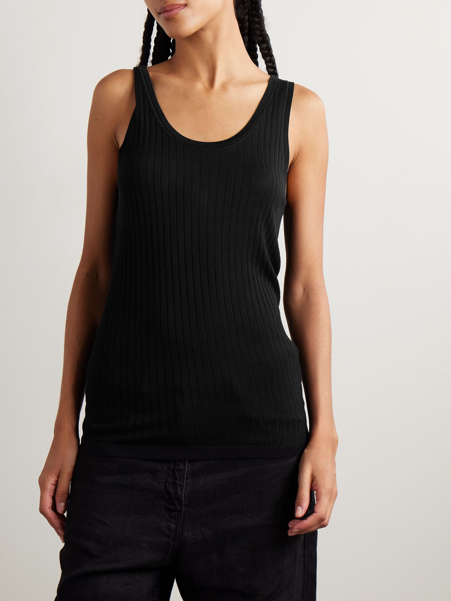 Katara ribbed-knit tank Black - 3