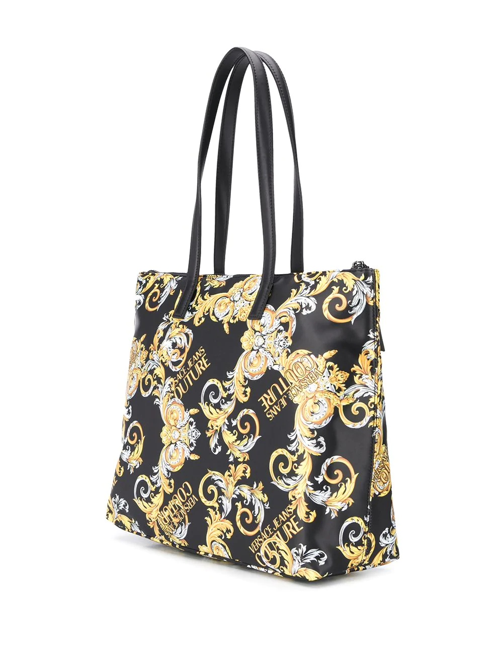 baroque logo print tote - 3