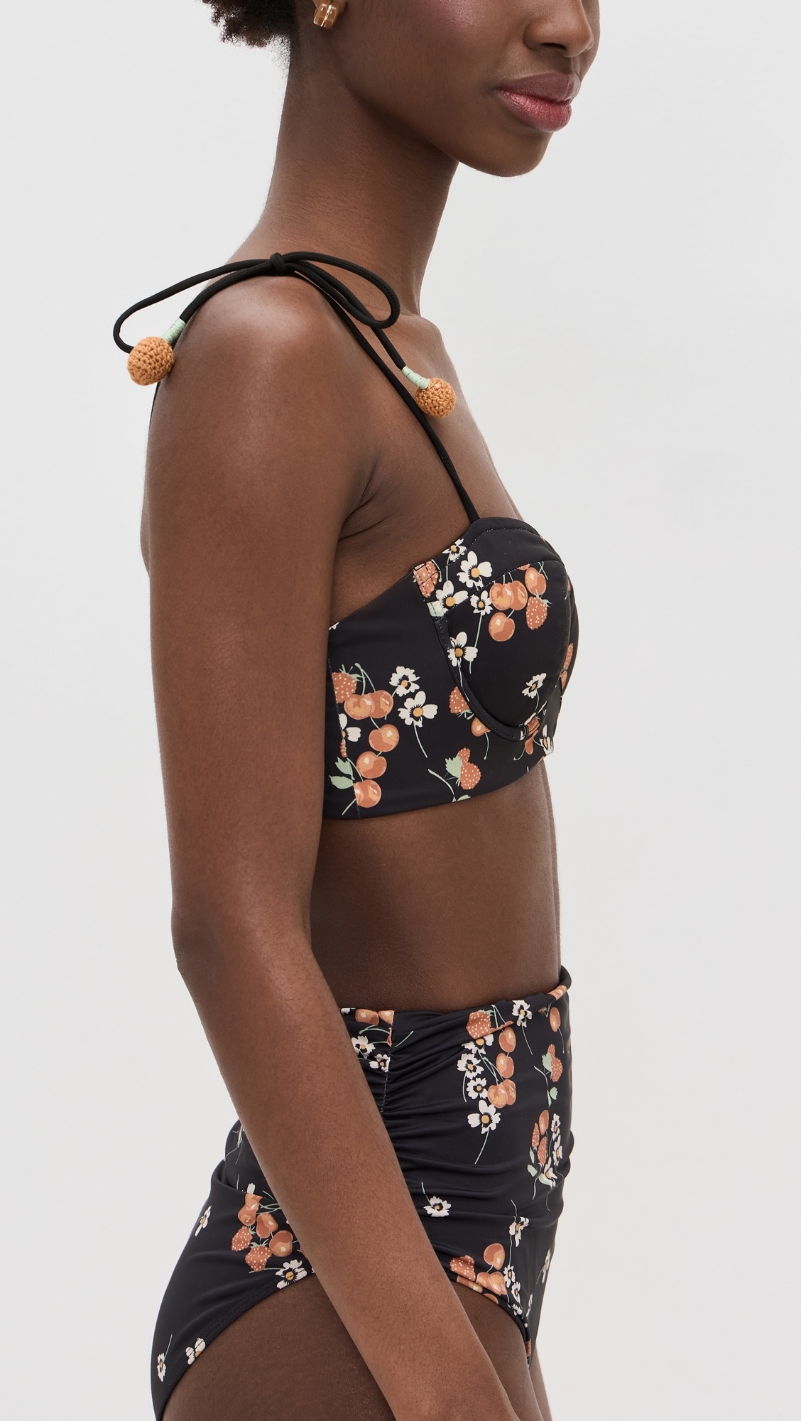 Cerise Cherry Bustier Swim Top - 3