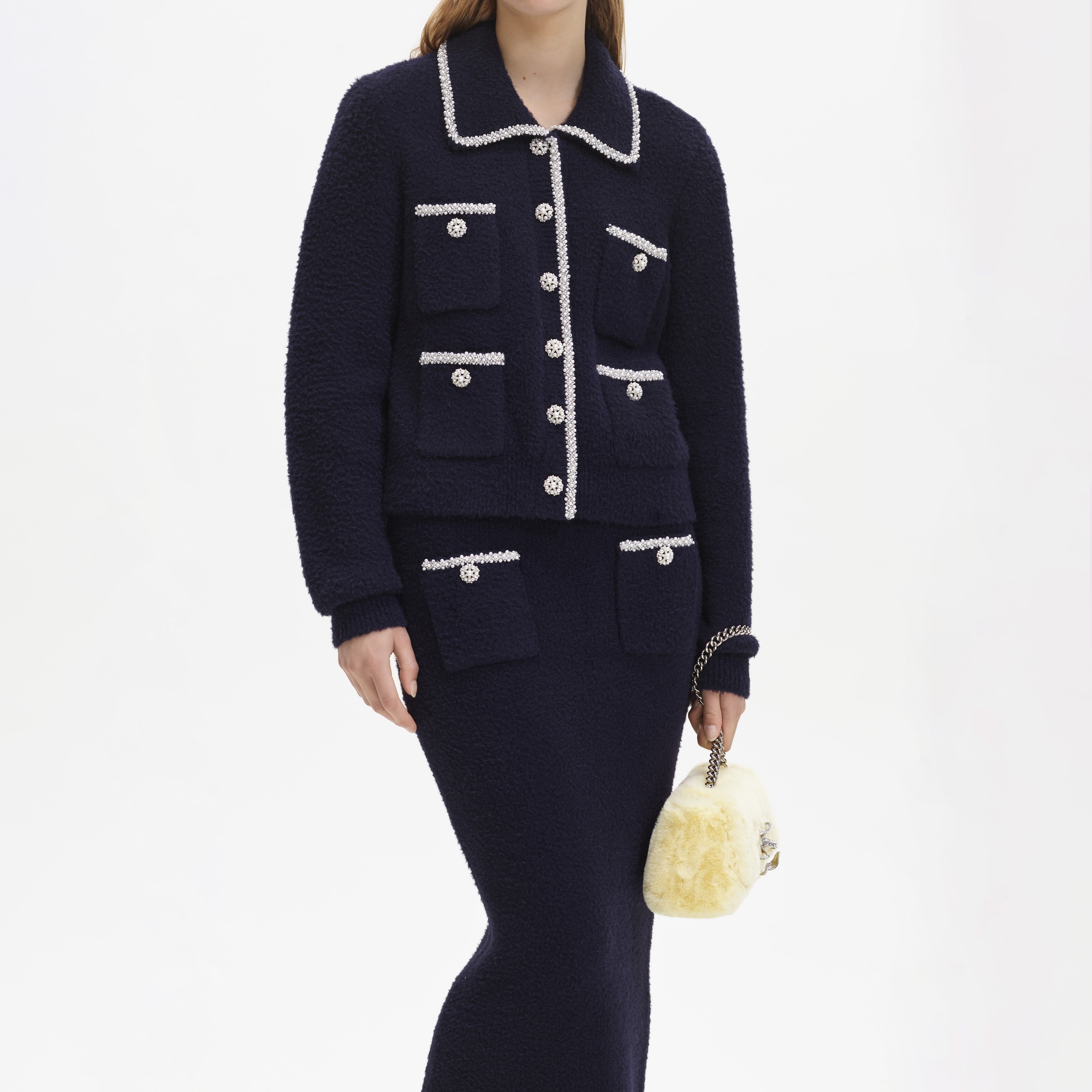 Navy Soft Knit Cardigan - 4