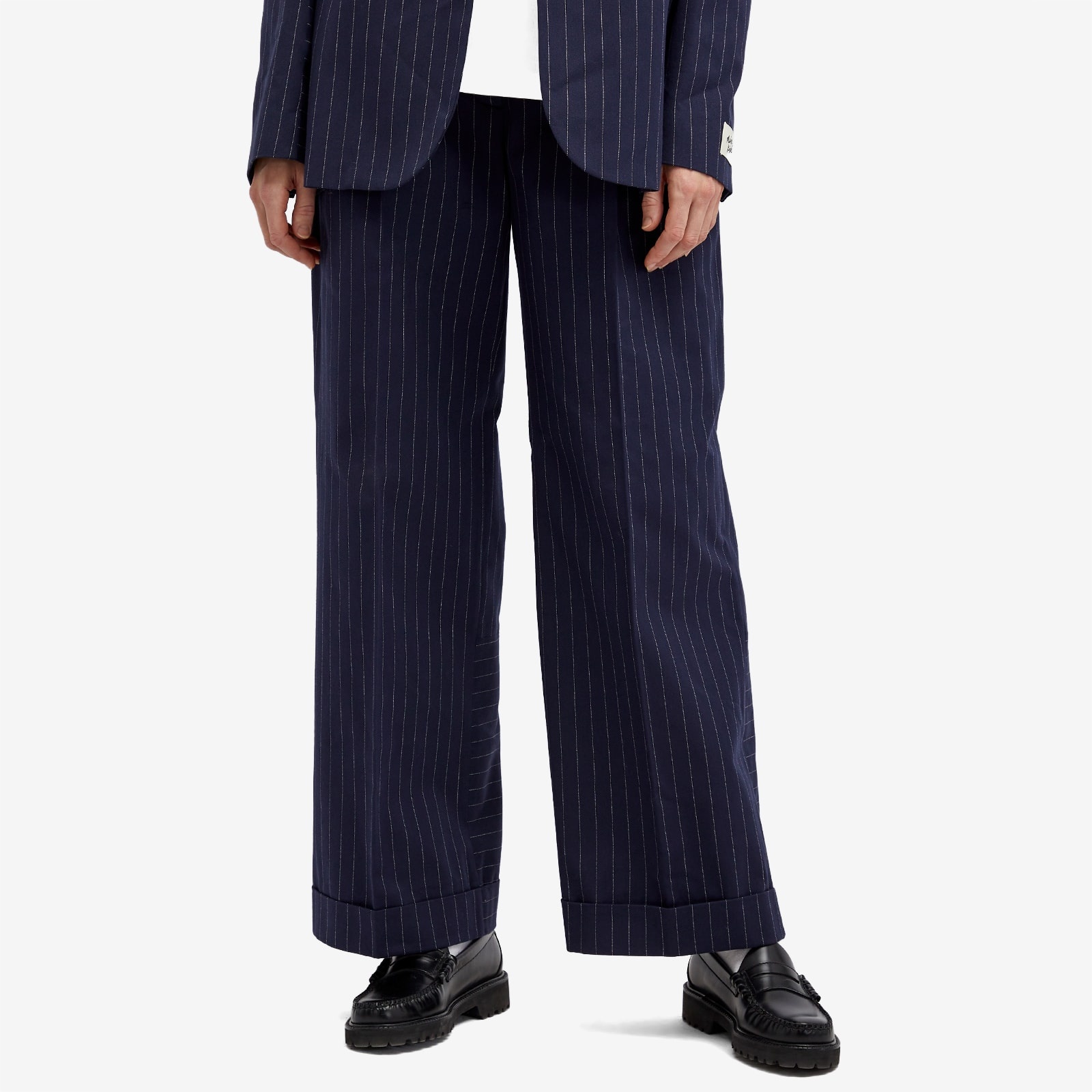 Maison Kitsune Double Pleats Striped Pants - 2