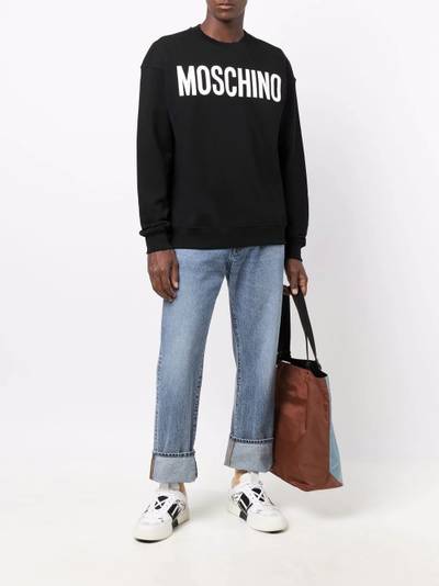 Moschino logo-print crew neck sweatshirt outlook