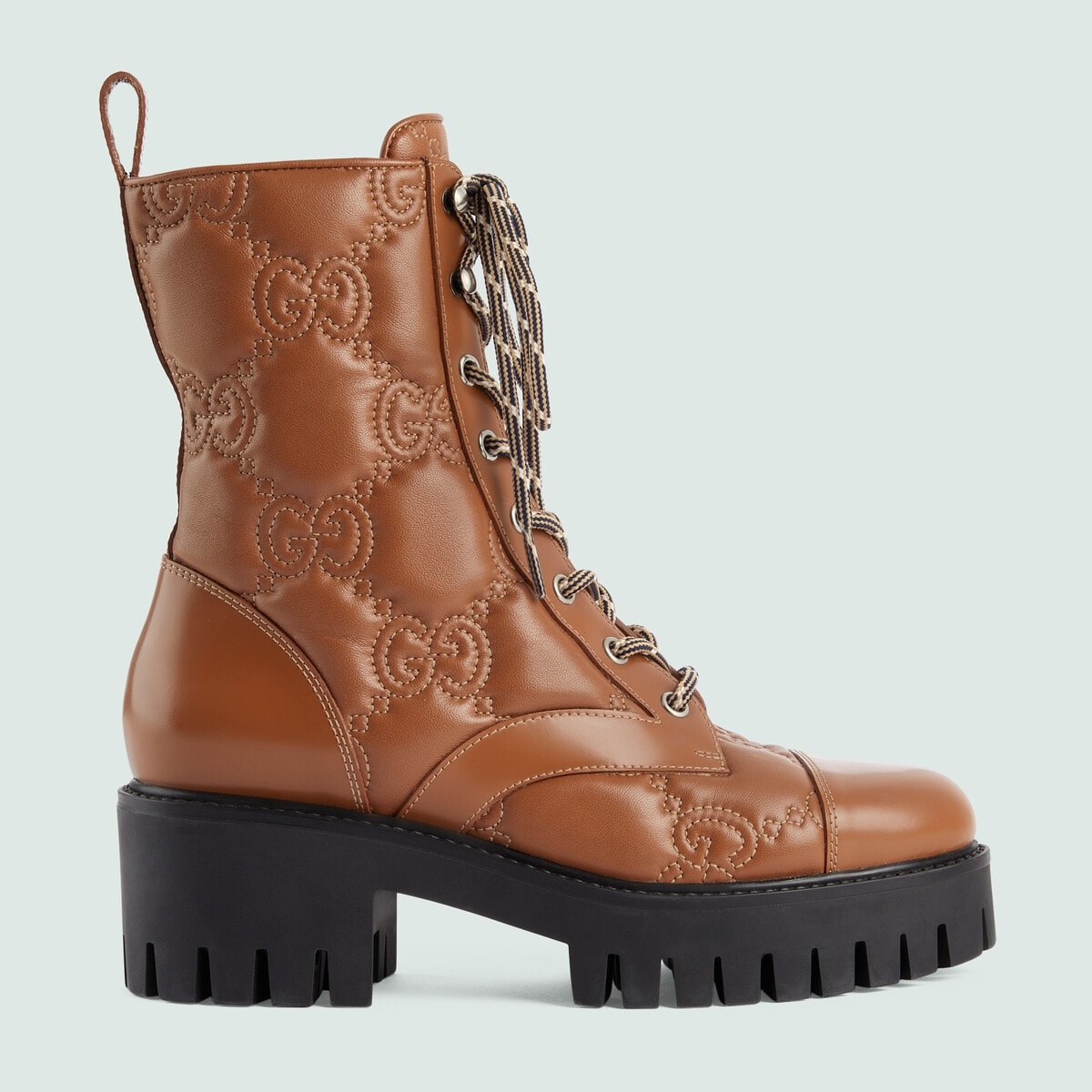 Women's GG quilted lace-up boot - 6