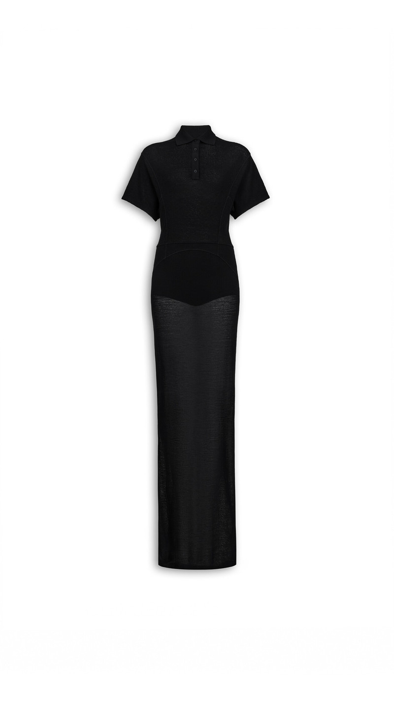WOOL-BLEND POLO DRESS 1