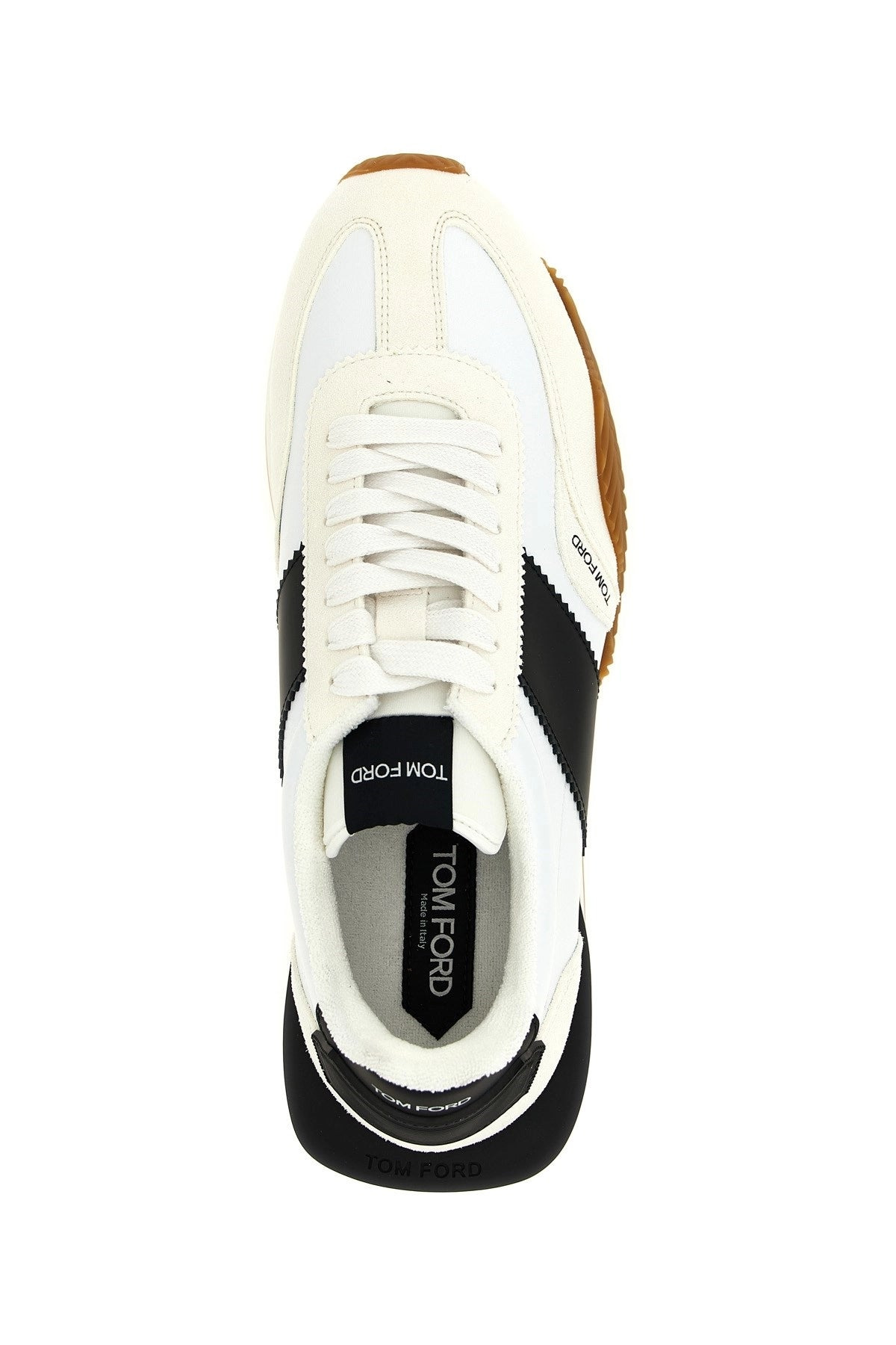 Tom Ford Men Logo Leather Sneakers - 4