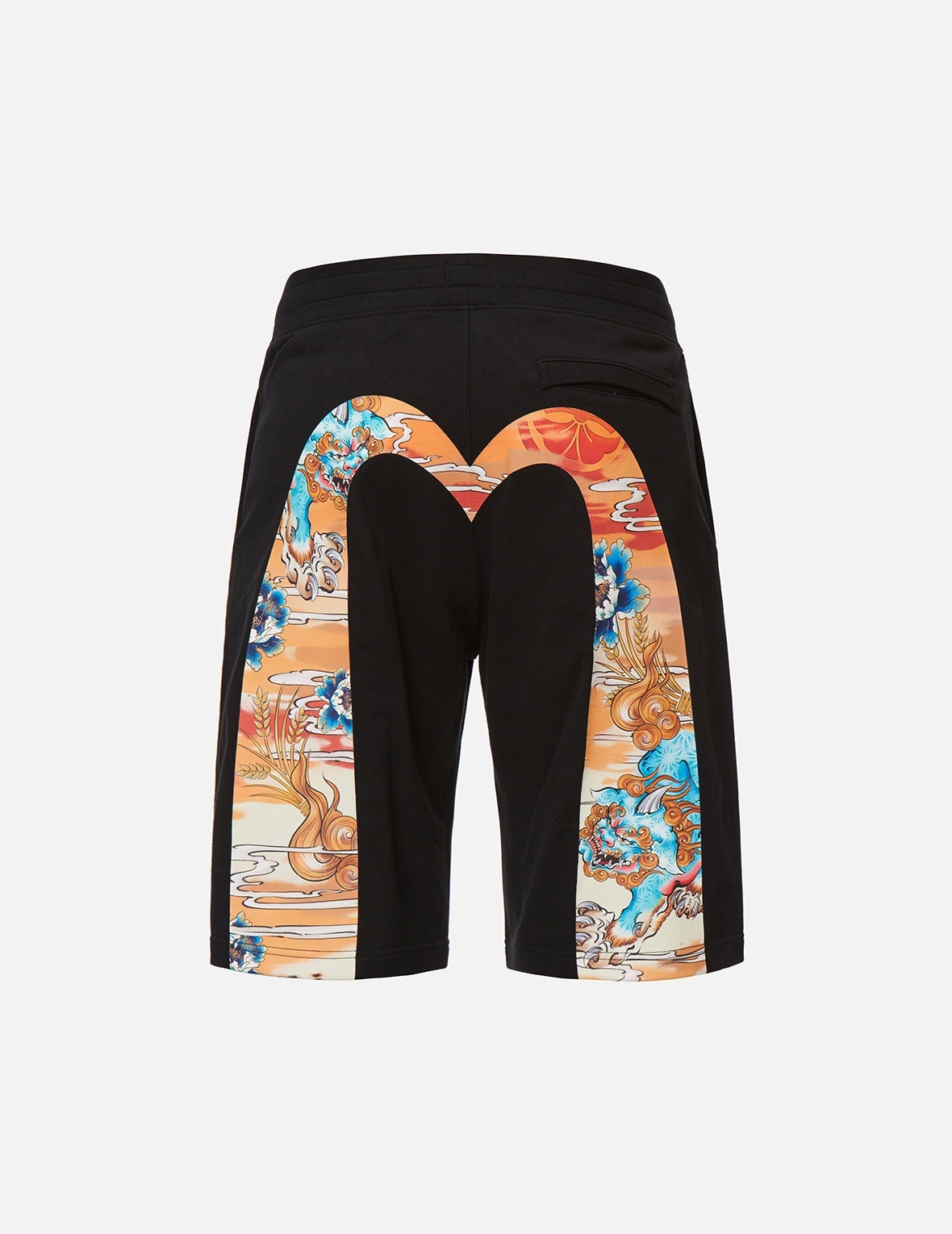 KOMAINU DAICOCK PRINT SWEAT SHORTS - 2