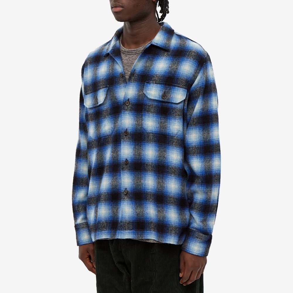 Universal Works Wool Plaid Utility Shirt - 3