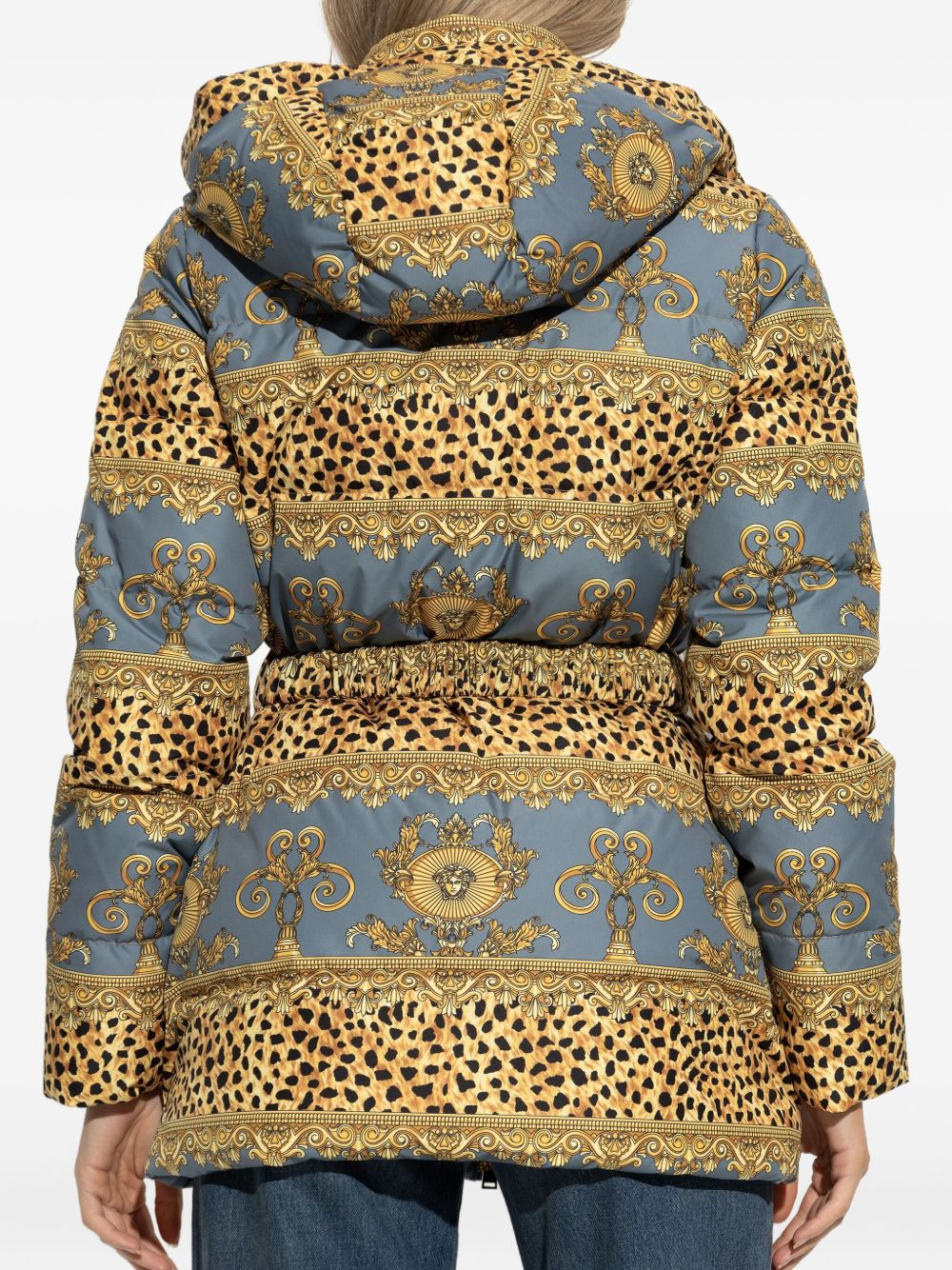 Duvet Stripes-print puffer jacket - 4