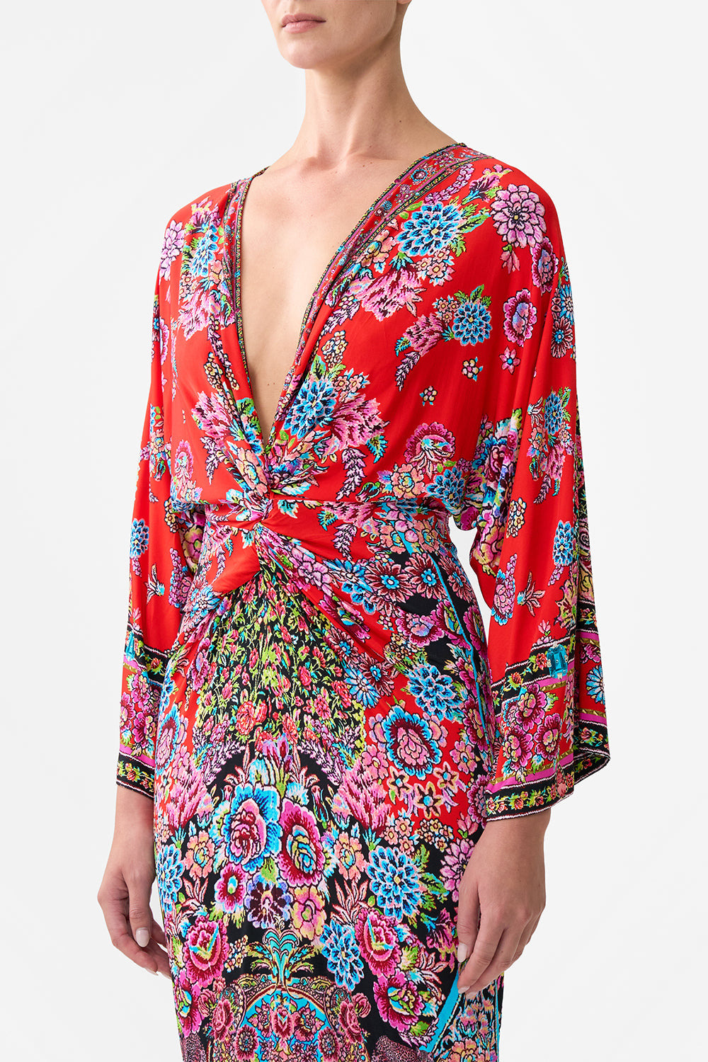 LONG SPLIT FRONT TWIST DRESS - 5