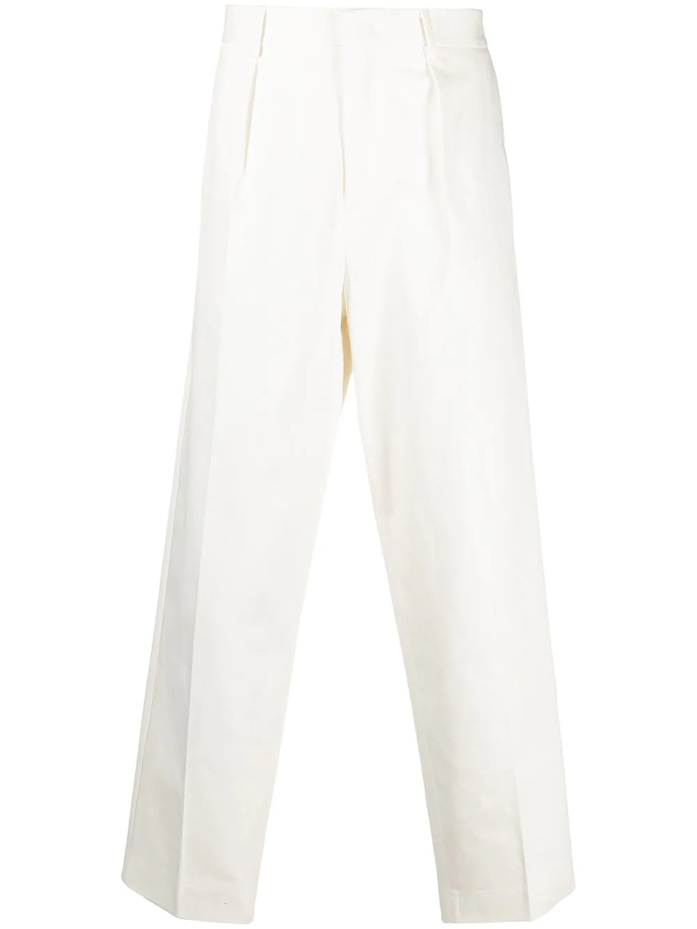 mid-rise straight-leg trousers - 1