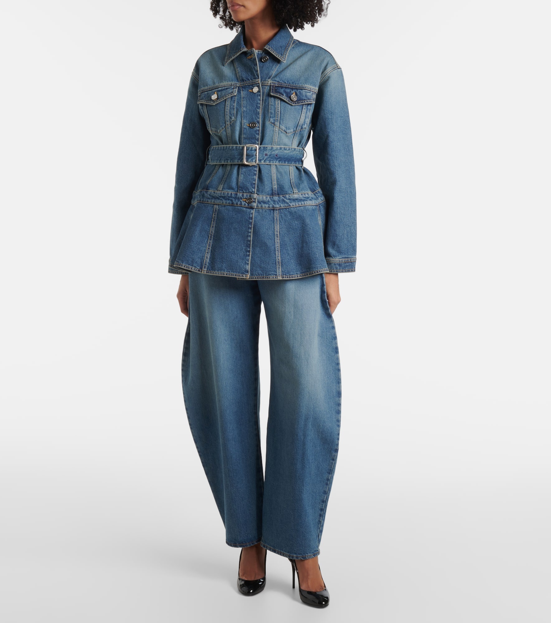 Peplum denim jacket - 2