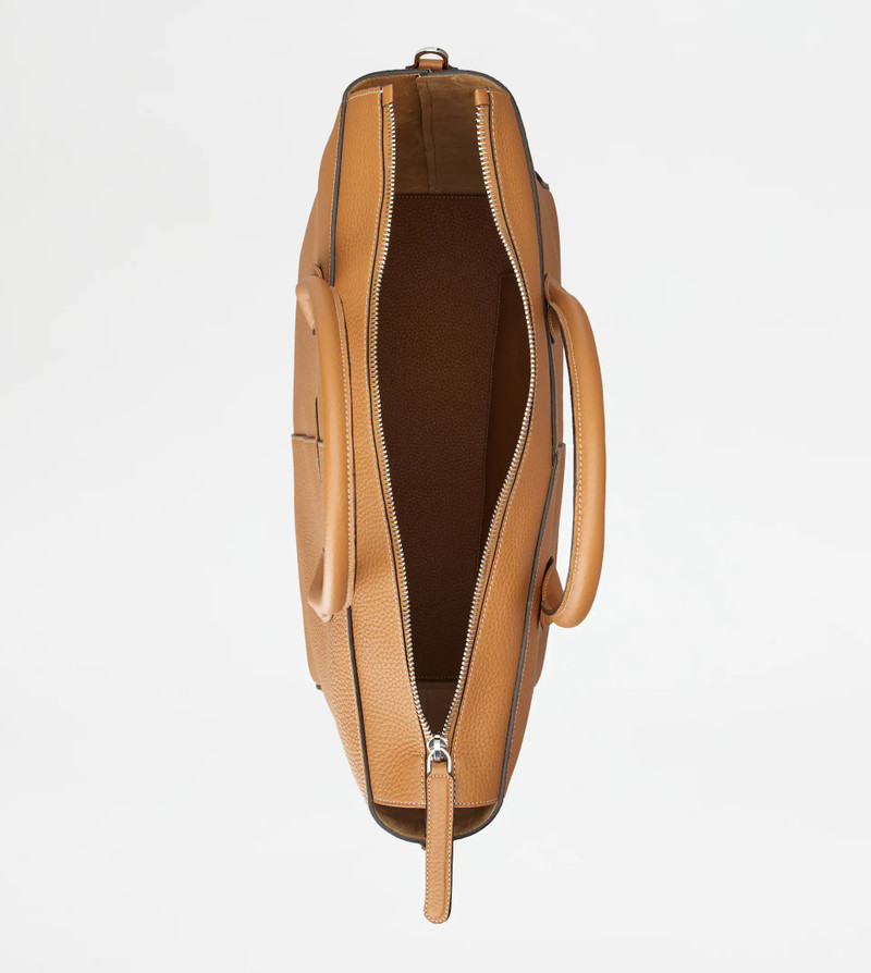 TOD'S DI BAG TRAVEL BAG IN LEATHER - BROWN 4