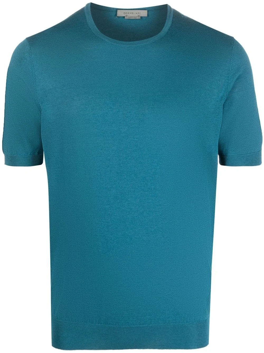 silk-cotton short-sleeve T-shirt - 1