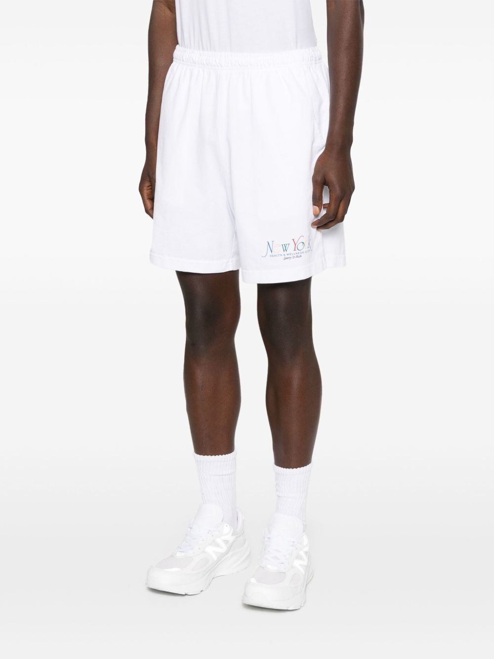 elastic-waistband logo shorts - 3