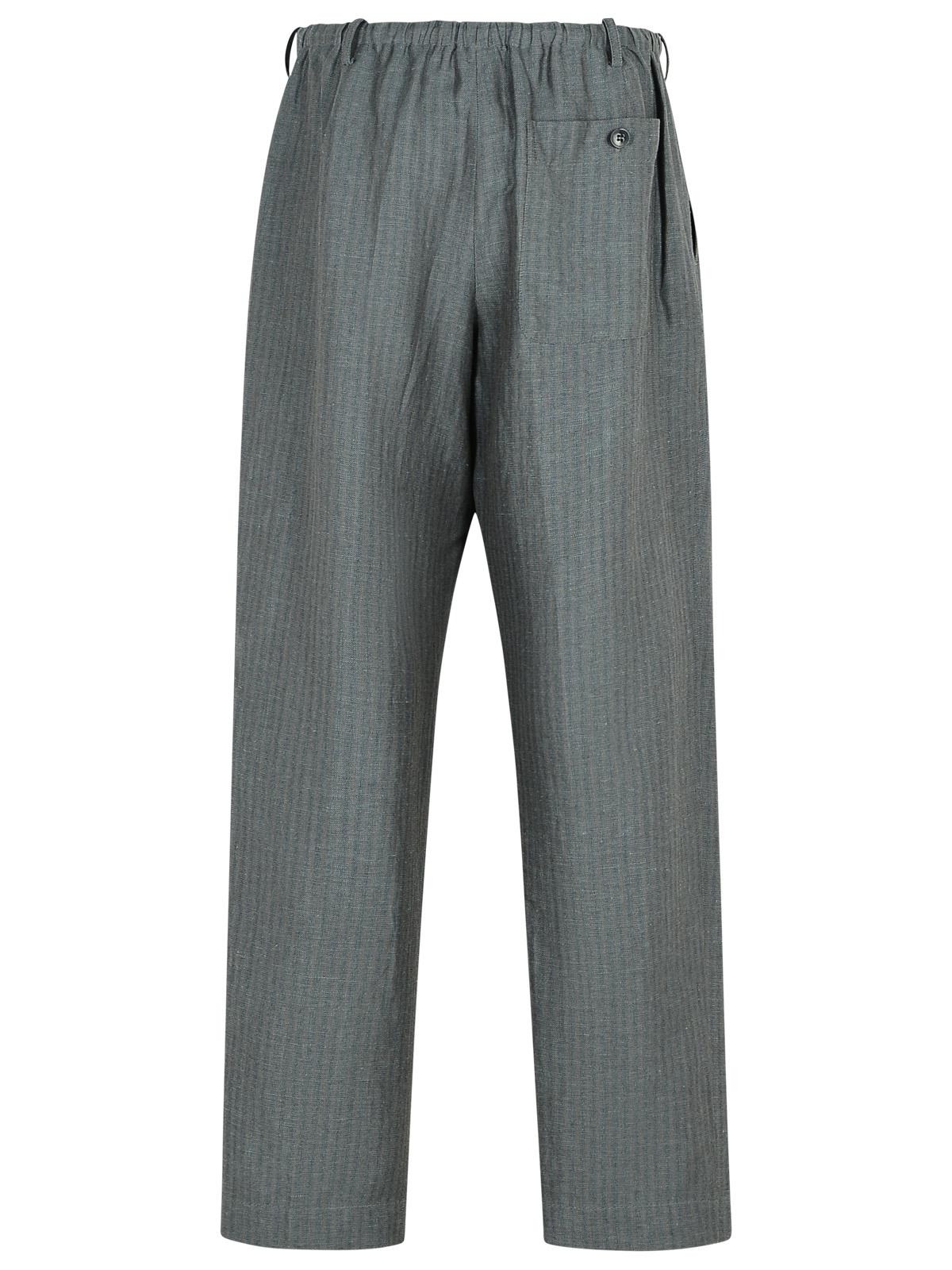 Dries Van Noten 'Penny' Grey Linen Blend Trousers Men - 3