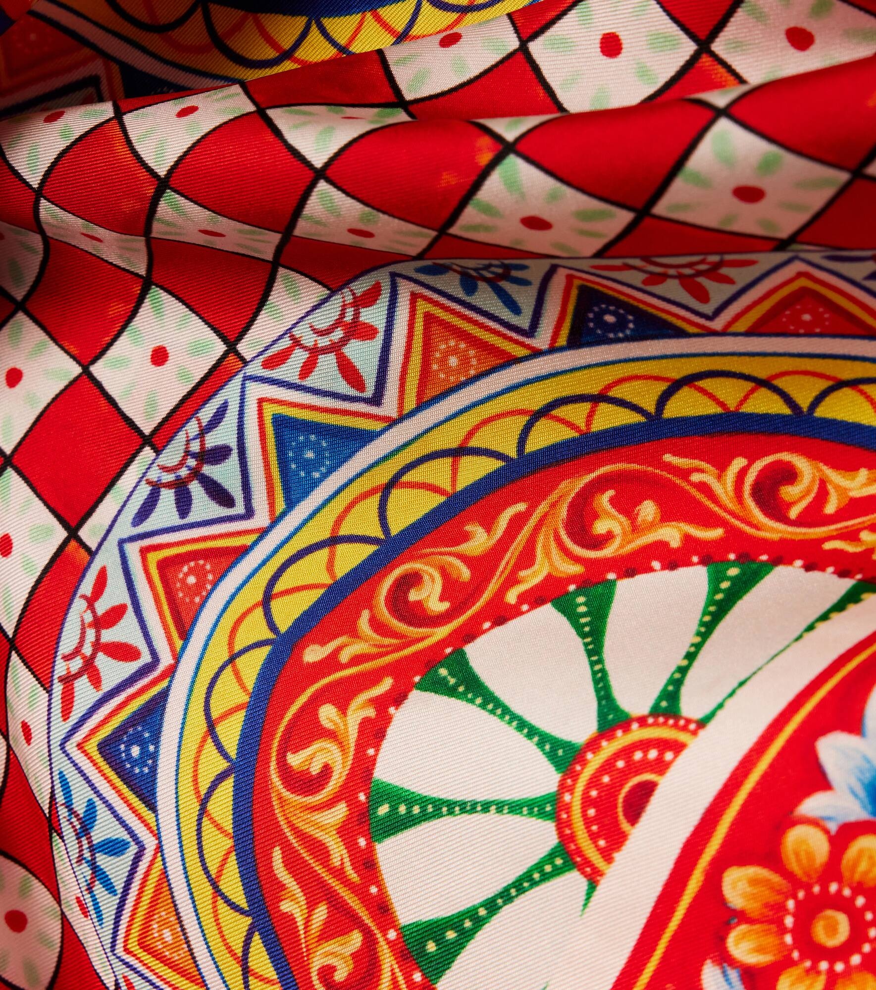 Printed silk twill scarf - 4