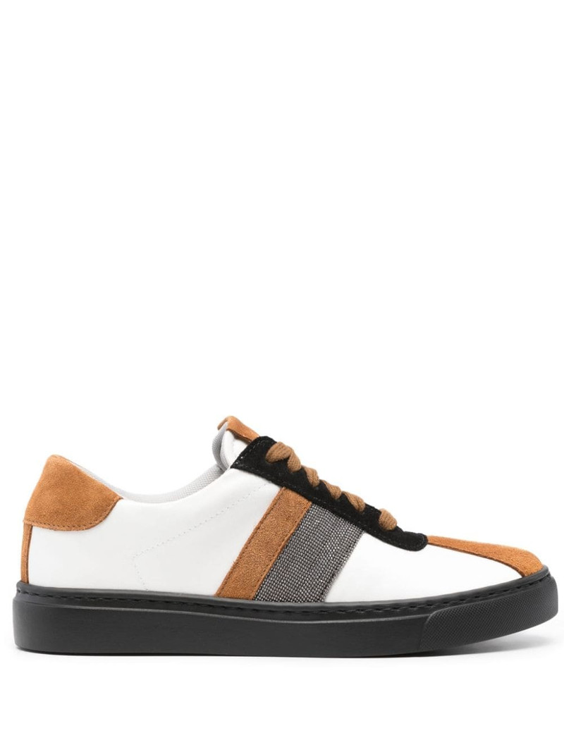 bead-embellished lace-up sneakers 1