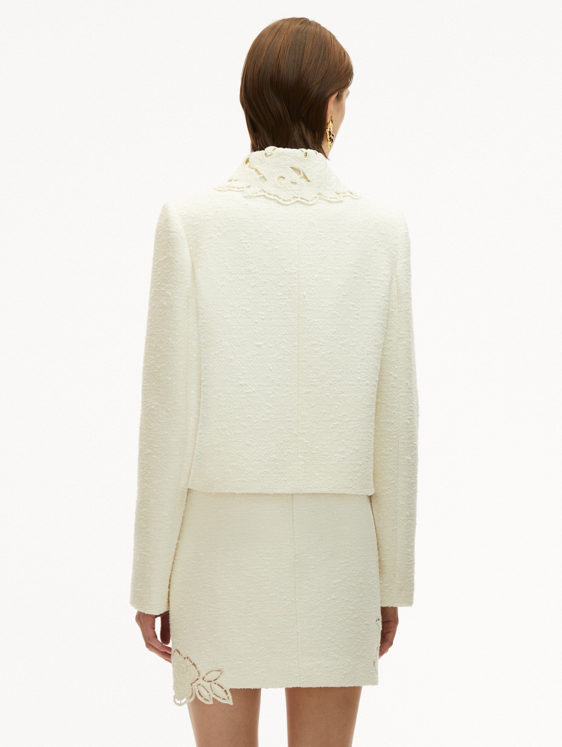 ENGLISH ROSE CUTOUT TWEED JACKET - 4