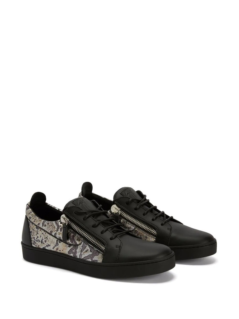 Giuseppe Zanotti stone-print Frankie sneakers outlook