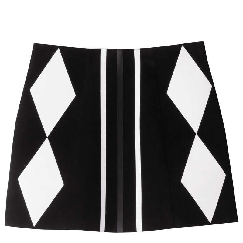Fall-Winter 2023 Collection Skirt Black/White - Leather 1
