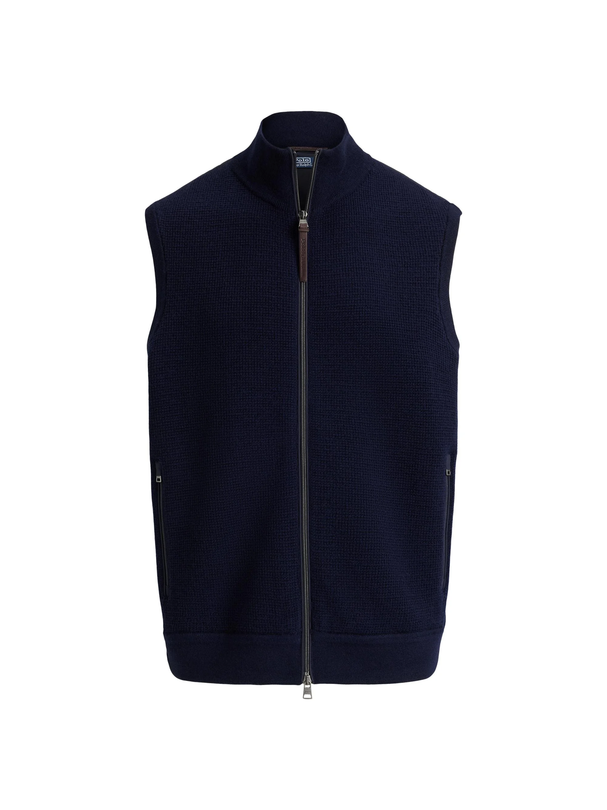 Men's Hybrid Waffle-Knit Wool Sweater Vest - Navy Combo - 1