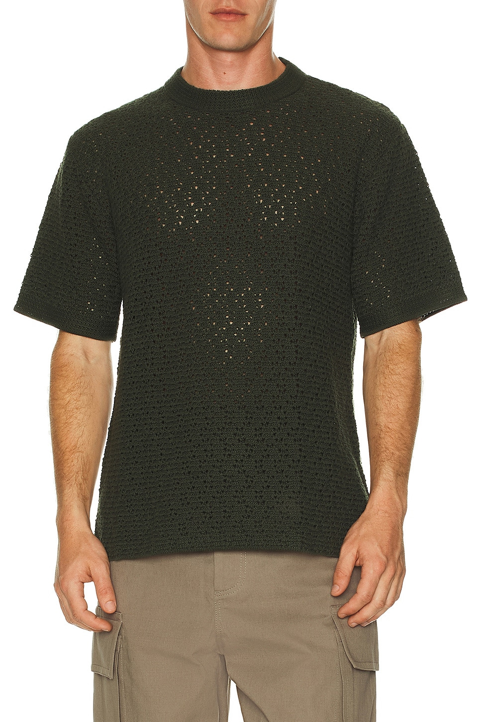 Cotton Crochet Knit Tee - 3