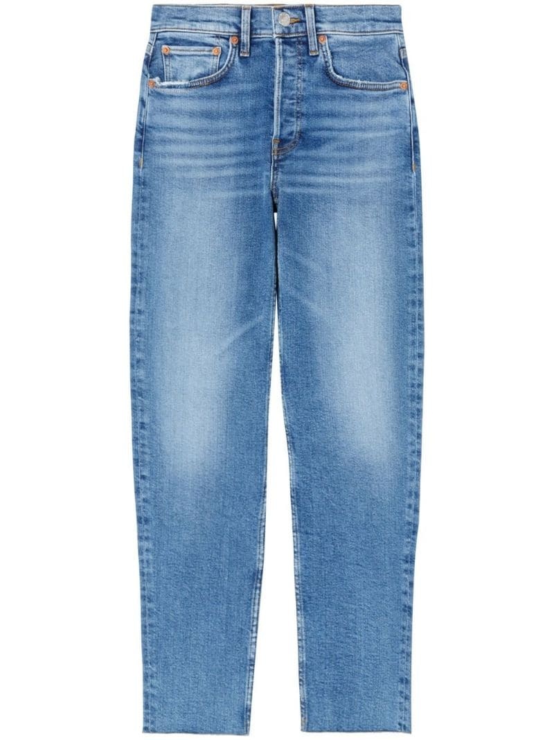 high-rise cropped jeans - 1