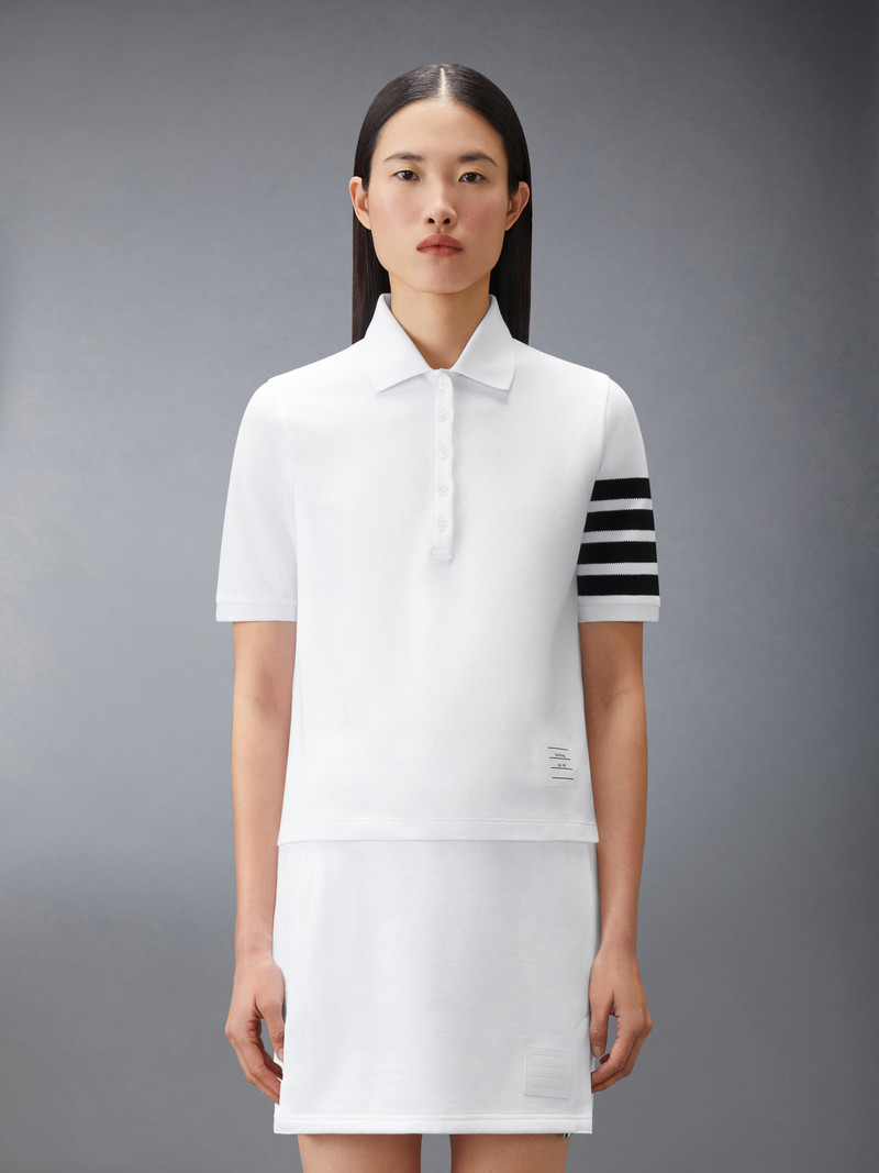Thom Browne PIQUE 4-BAR POLO outlook