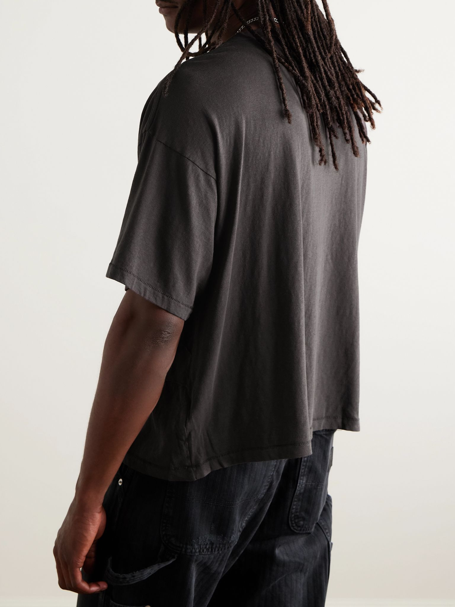 Holy Bible Assemblage Panelled Printed Cotton-Jersey T-Shirt Black - 3