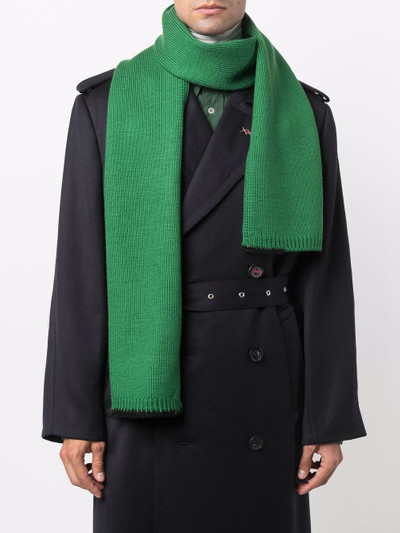 Maison Margiela contrast-trimmed wool scarf outlook