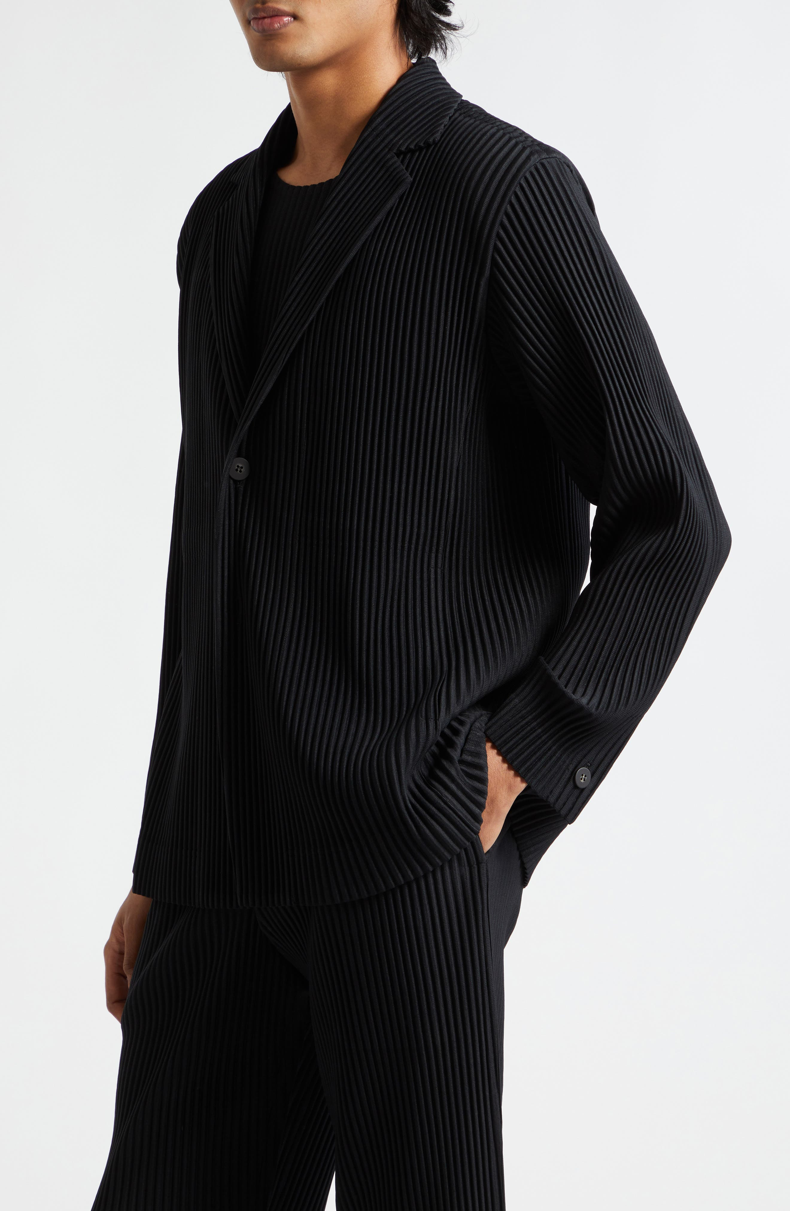Homme Plissé Issey Miyake Pleated Blazer in Black at Nordstrom - 4
