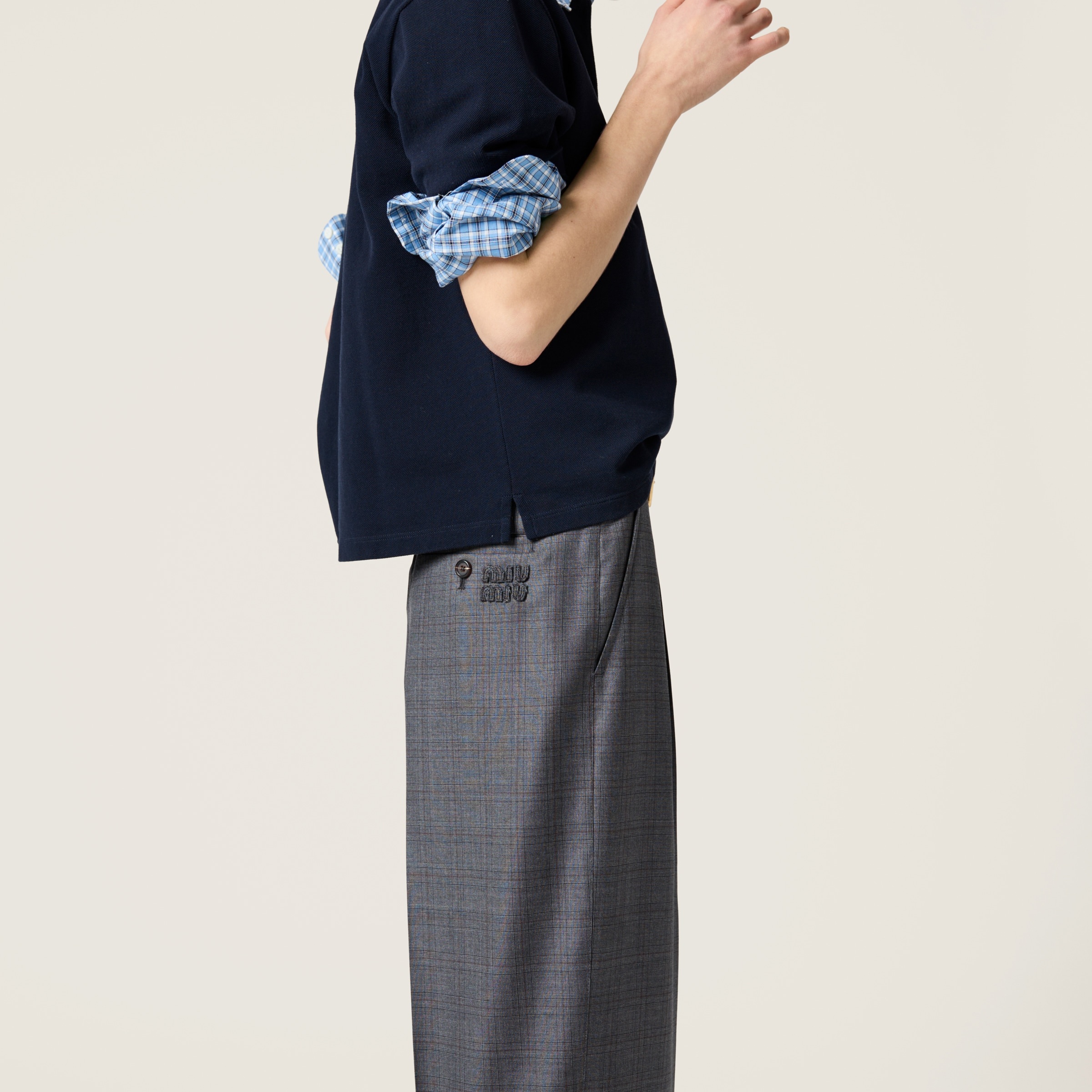 Prince of Wales checked wool pants - 4
