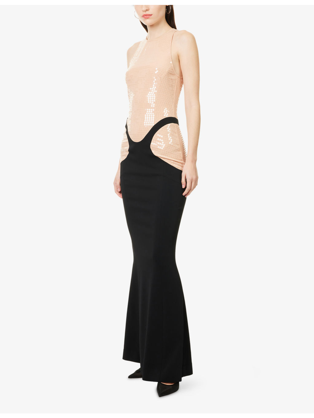 Trompe L'oeil  Sequin Stretch-Woven Gown - 2