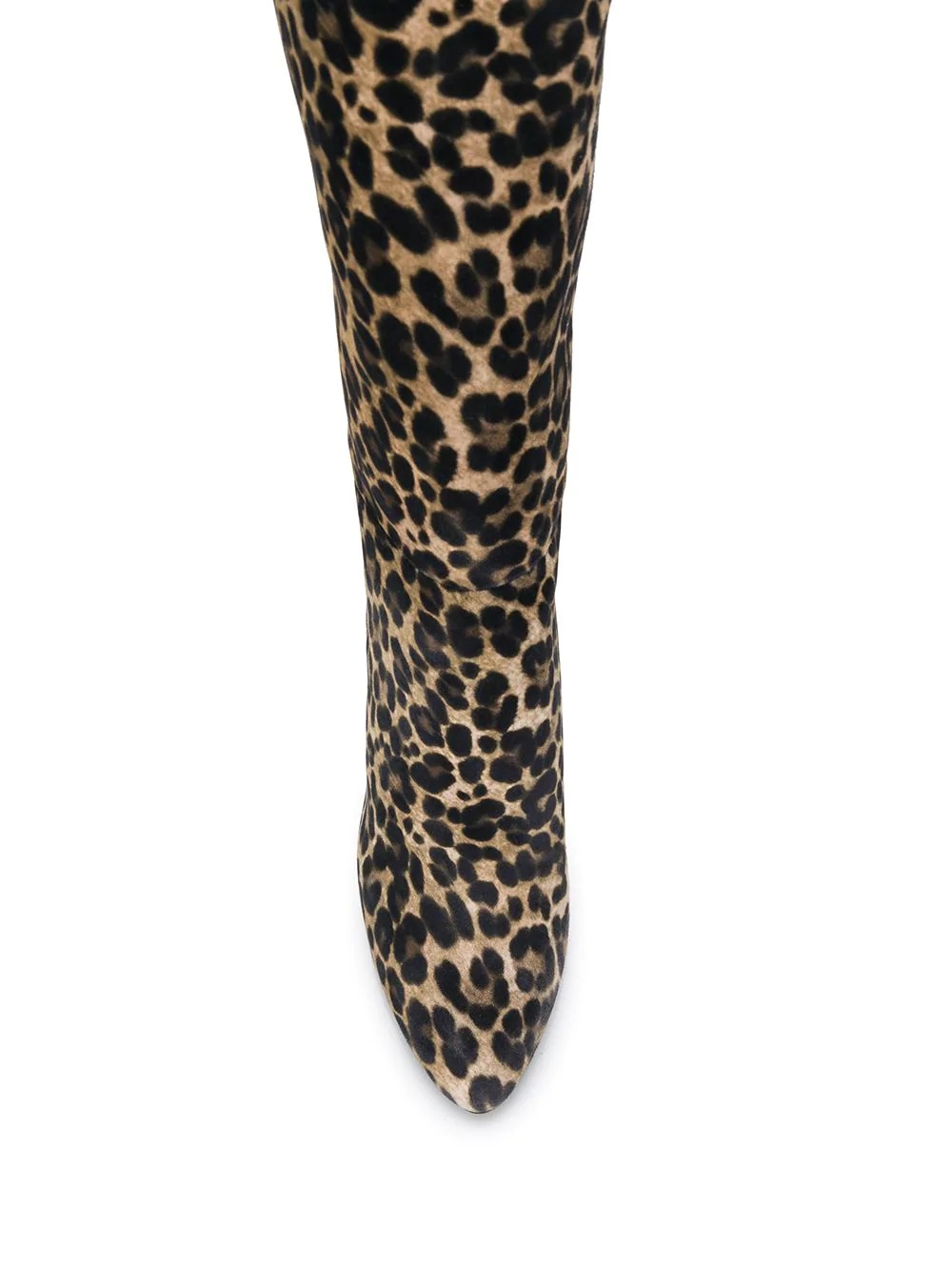 76 leopard-print over-the-knee boots - 4