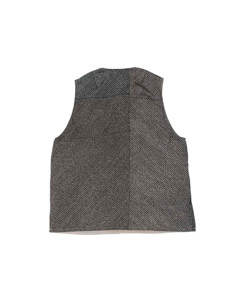 visvim KORA DOWN VEST (VT.SHIBORI) BLACK outlook